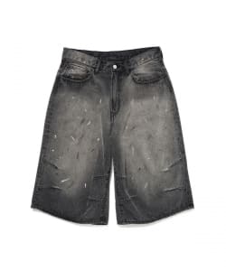 ワイドストレート クォーターレングス ペインターデニム