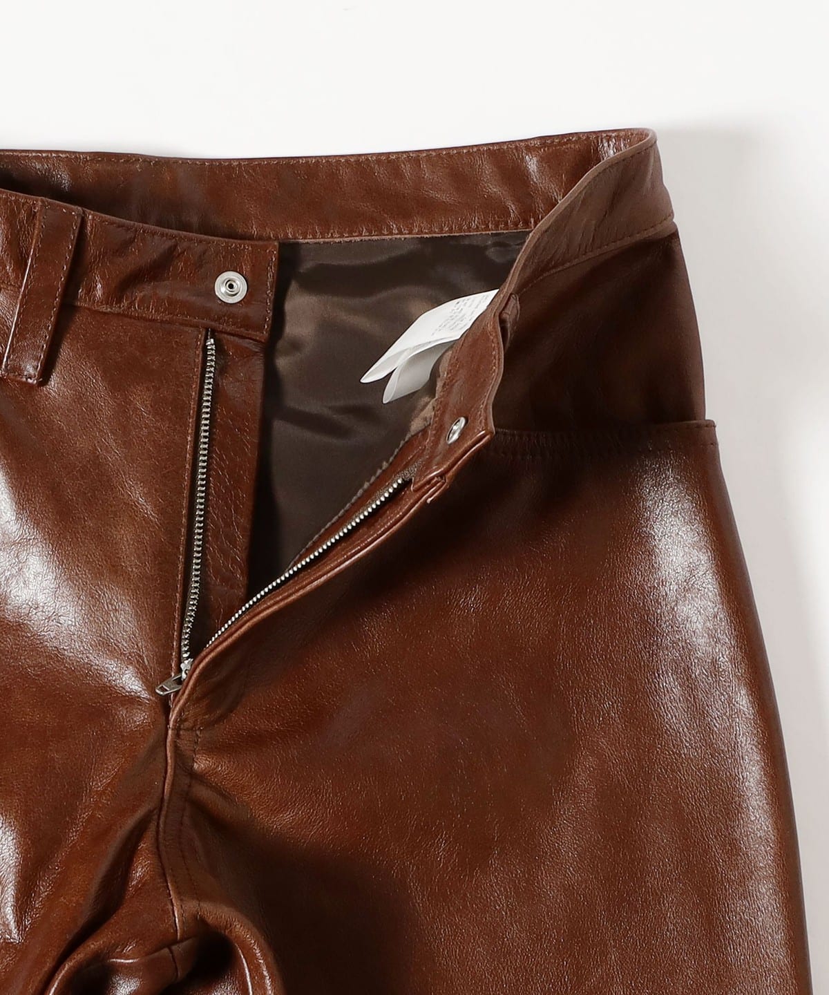 BEAMS ダークブラウン レザーパンツ サイズM BEAMS（ビームス）FUTURE ARCHIVE / LEATHER PANTS（パンツ カジュアル