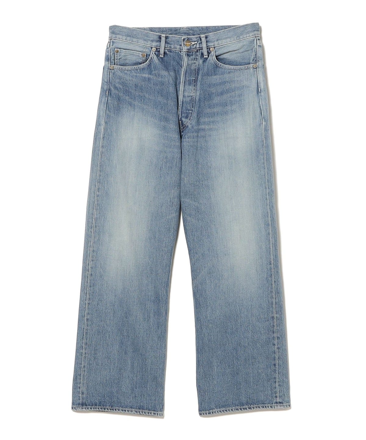 Graphpaper グラフペーパー / Selvage Denim Five Pocket Wide Straight Pants パンツ MEN INDIGO_LIGHT FADE 1 Graphpaper グラフペーパー / Selvage Denim Five Pocket Wide Straight Pants パンツ MEN INDIGO_LIGHT FADE 1