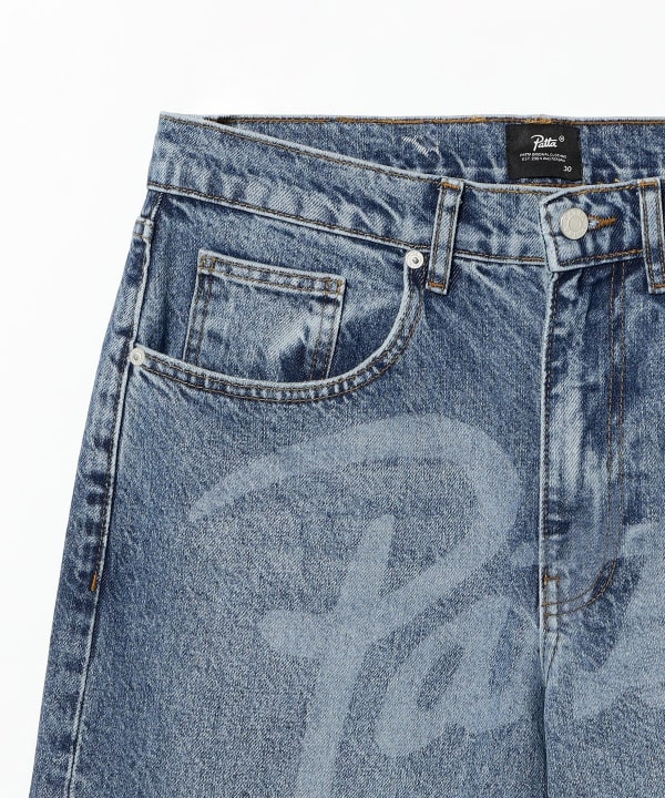 PATTA / Laserprint Whiskers Denim Pants