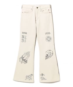 SUGARHILL / TATTOO FLASH PRINT MODERN DENIM FLARED CUT