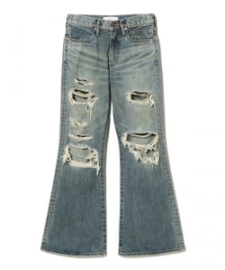 SUGARHILL / DESTRESSED MODERN DENIM FLARED CUT