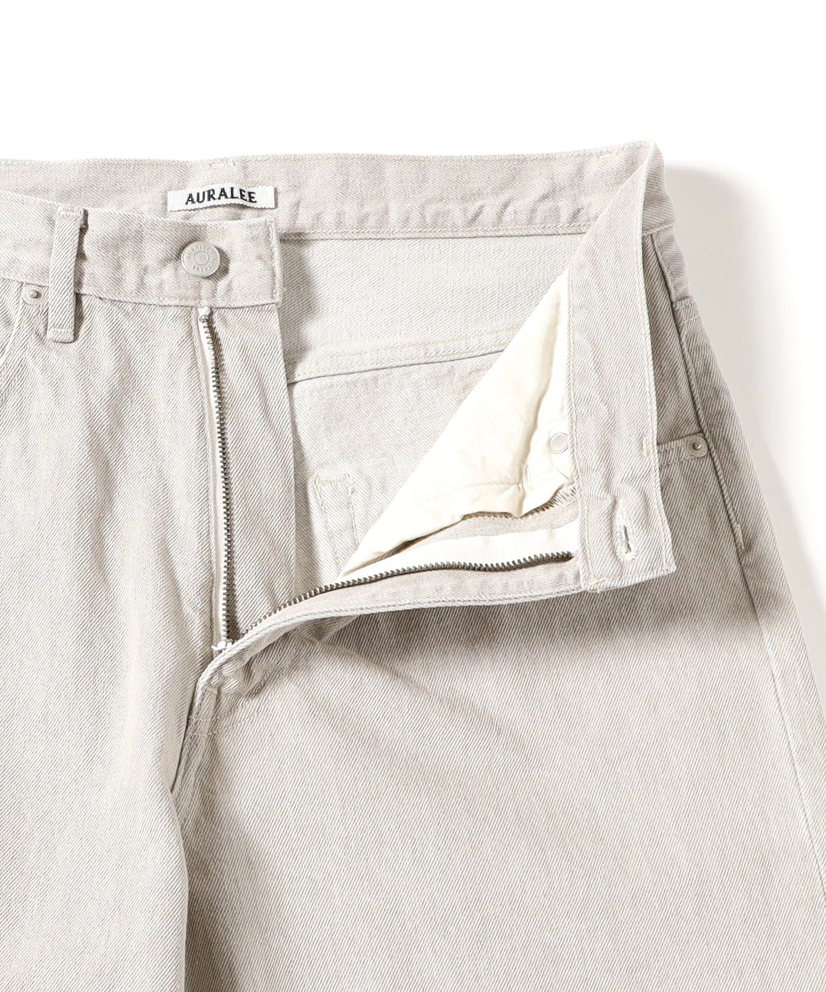 BEAMS（ビームス）AURALEE / FADED HARD TWIST BROWN DENIM WIDE PANTS