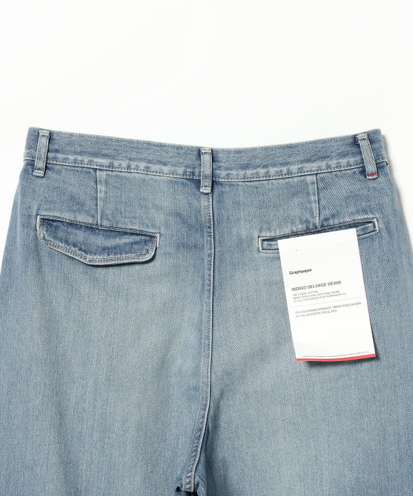 Graphpaper / Selvage Denim Two Tuck Pants -LIGHT FADE-