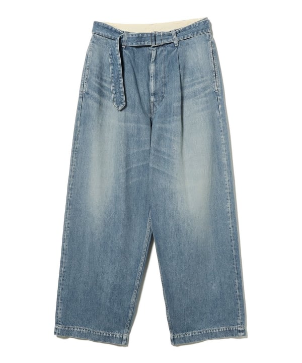 Graphpaper / Selvage Denim Belted Pants -LIGHT FADE-