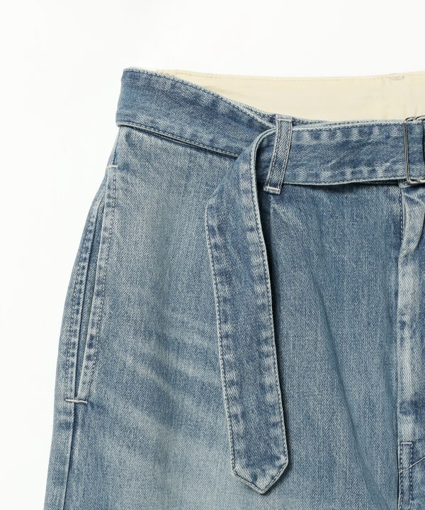 Graphpaper / Selvage Denim Belted Pants -LIGHT FADE-