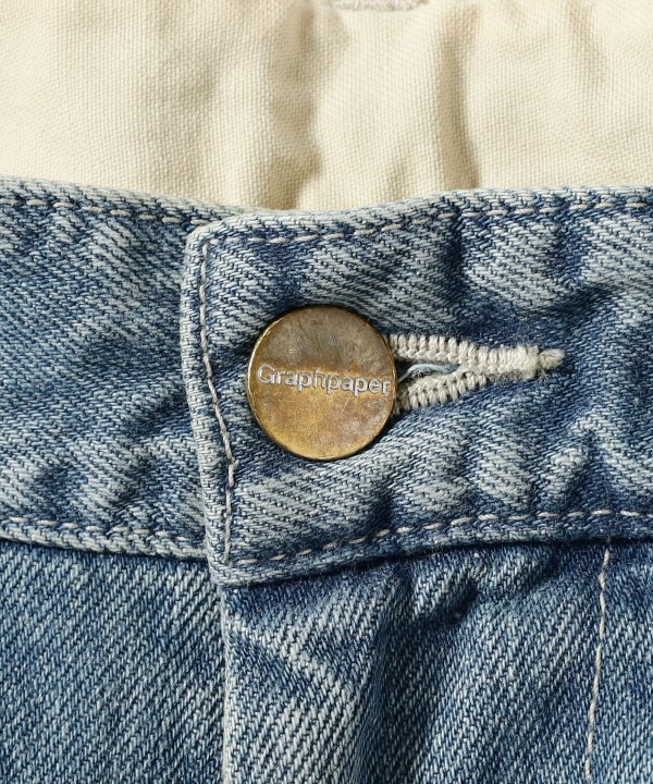 Graphpaper / Selvage Denim Belted Pants -LIGHT FADE-