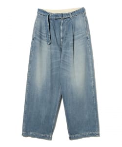 Graphpaper / Selvage Denim Belted Pants -LIGHT FADE-