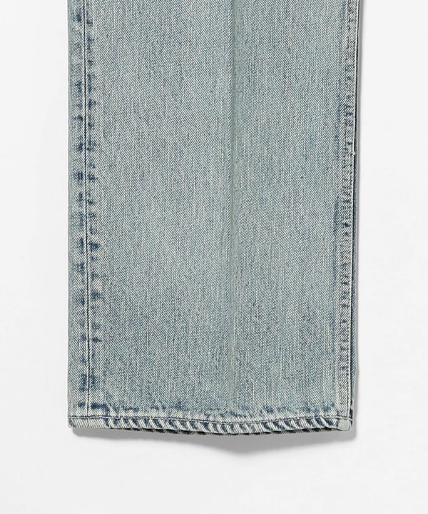 AURALEE / FADED HEAVY DENIM CENTER-PLEATED PANTS