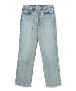 AURALEE / FADED HEAVY DENIM CENTER-PLEATED PANTS
