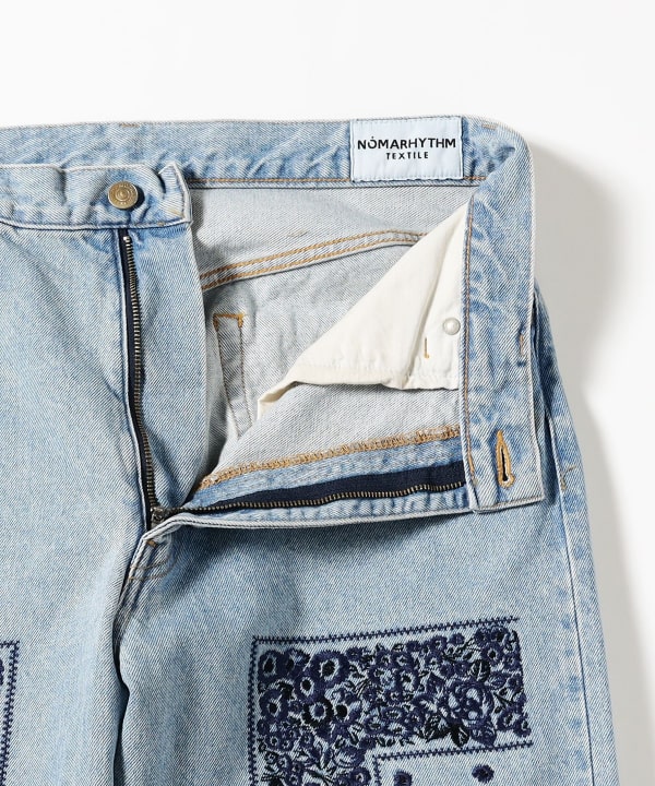 NOMARHYTHM TEXTILE / Bandana Embroidery Denim Pants