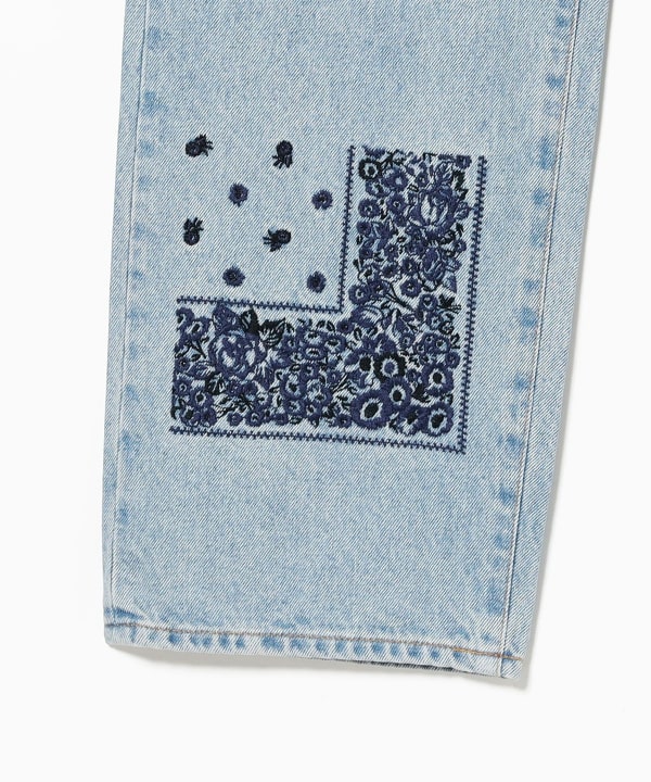 NOMARHYTHM TEXTILE / Bandana Embroidery Denim Pants