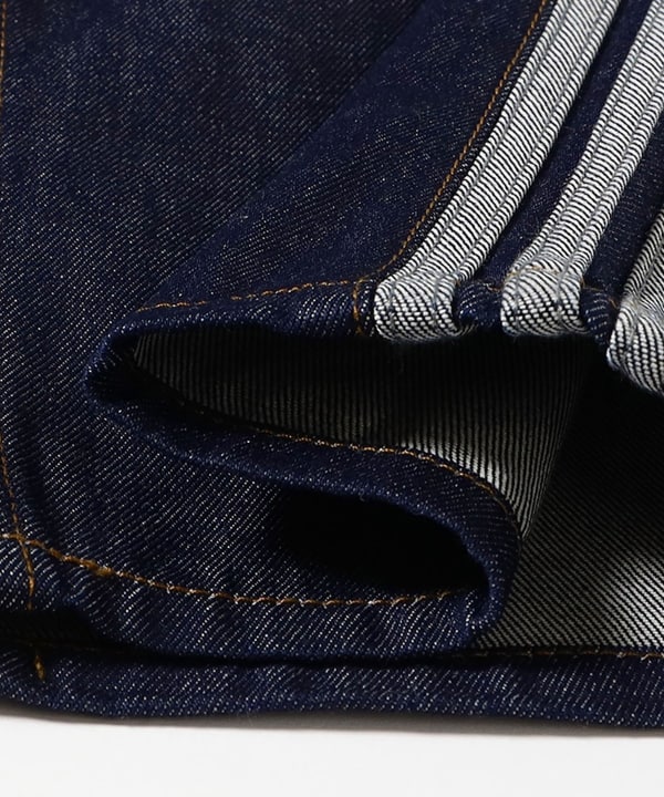 adidas / ADIDAS FIREBIRD ADICOLOR DENIM MID-RISE STRAIGHT-INDIGO DENIM
