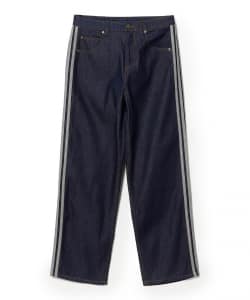 adidas / ADIDAS FIREBIRD ADICOLOR DENIM MID-RISE STRAIGHT-INDIGO DENIM