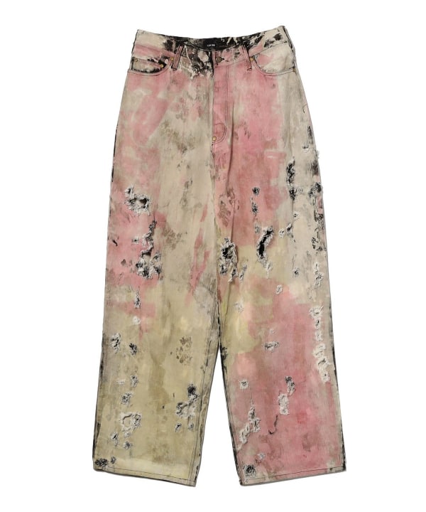 LES SIX / Bizarred Foiled Loose Denim Pants