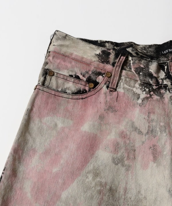 LES SIX / Bizarred Foiled Loose Denim Pants