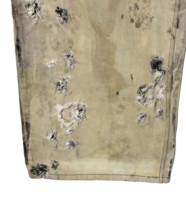 LES SIX / Bizarred Foiled Loose Denim Pants