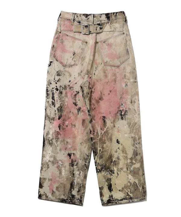 LES SIX / Bizarred Foiled Loose Denim Pants