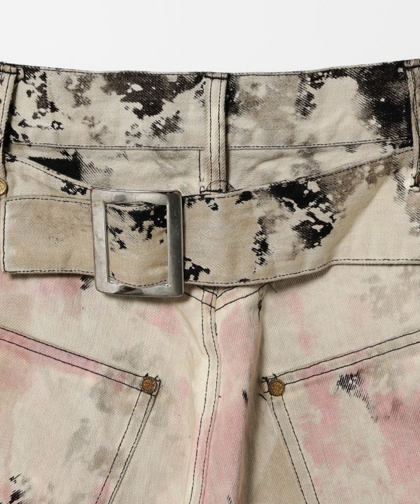 LES SIX / Bizarred Foiled Loose Denim Pants