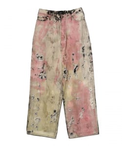 LES SIX / Bizarred Foiled Loose Denim Pants