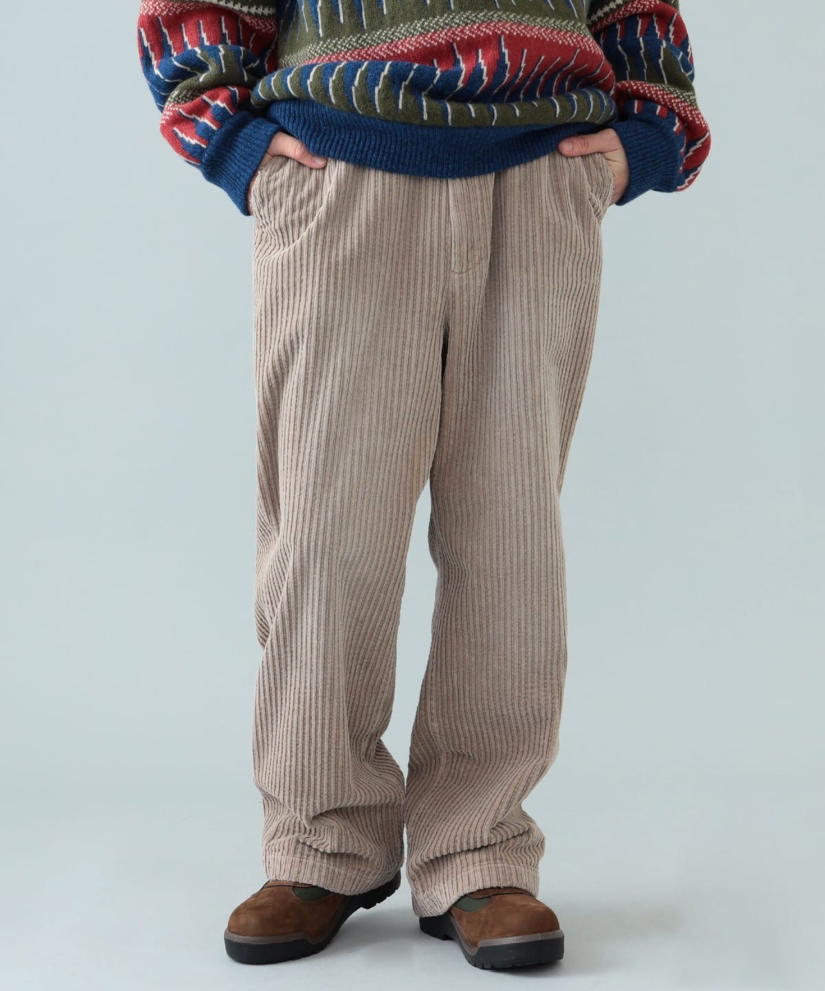 ワイド 7W コーデュロイパンツ パンツ MEN F/TAUPE L ワイド 7W コーデュロイパンツ パンツ MEN F/TAUPE L