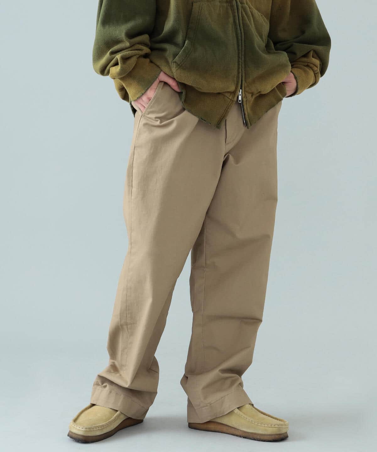ワイド チノパンツ パンツ MEN BEIGE S ワイド チノパンツ パンツ MEN BEIGE S