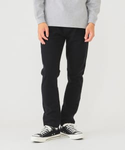 モールスキン ストレッチ テーパード パンツ