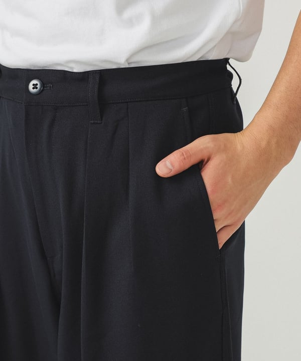 BEAMS 2 Pleat Wide Slacks (Pants BEAMS Casual Pants) for