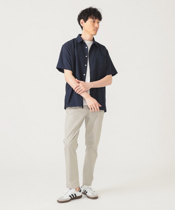BEAMS（ビームス）スリムフィット コットンピケ ストレッチ
