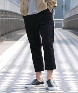 ▲BEAMS / 7分丈 ストレッチ テーパード チノパンツ