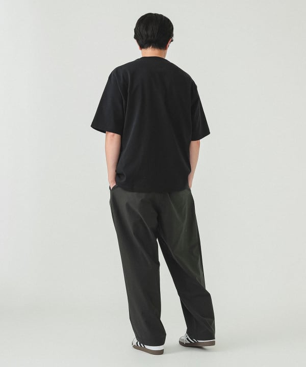 PT01×BEAMSF GARMENT DYED テーパード スラックス パンツ BEAMS F（ビームスF）ORTELO / ウール サージ 1プリーツ