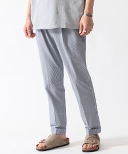▲BEAMS / シアサッカー 1プリーツ スラックス