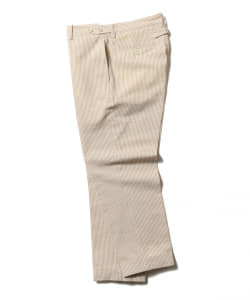 ▲BEAMS PLUS / シアサッカー クロップド トラウザーズ BEIGE