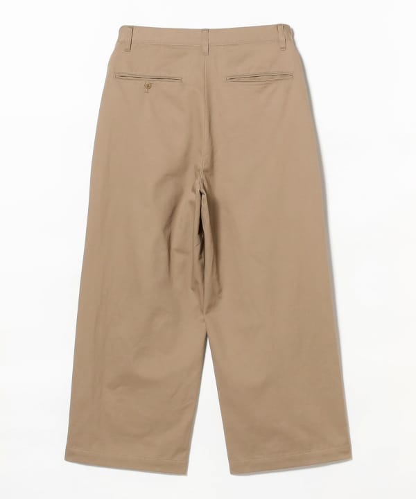 BEAMS（ビームス）ワイドストレート 2プリーツ チノ パンツ（パンツ