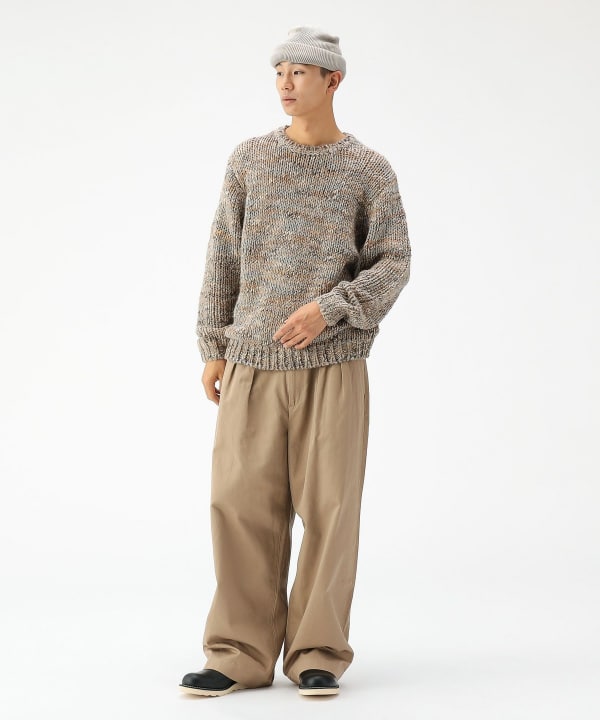 BEAMS（ビームス）ワイドストレート 2プリーツ チノ パンツ（パンツ