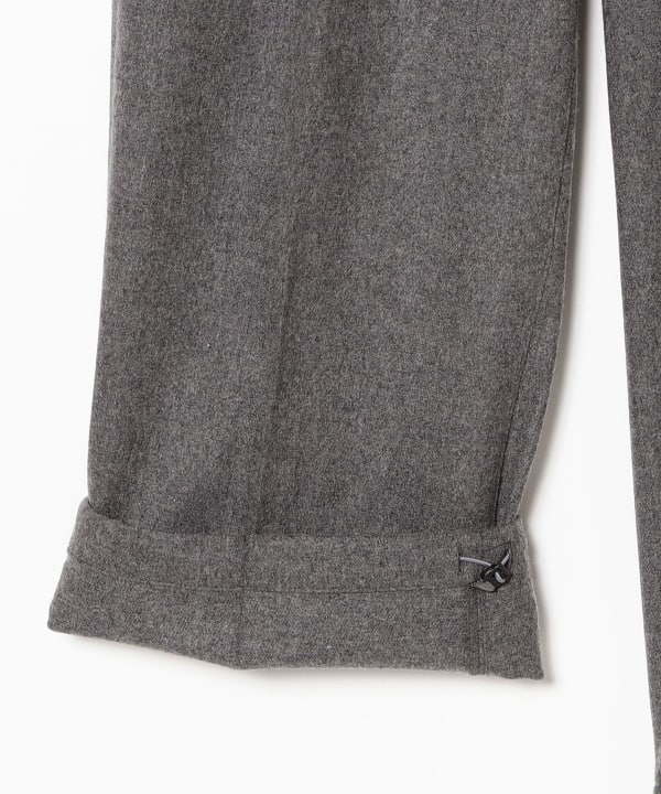 新品タグ付き BEAMS カシミヤ混 フランネルスラックス グレー L ビームス BEAMS スラックス グレー ウール フランネル カシミヤ 混紡 ビームス