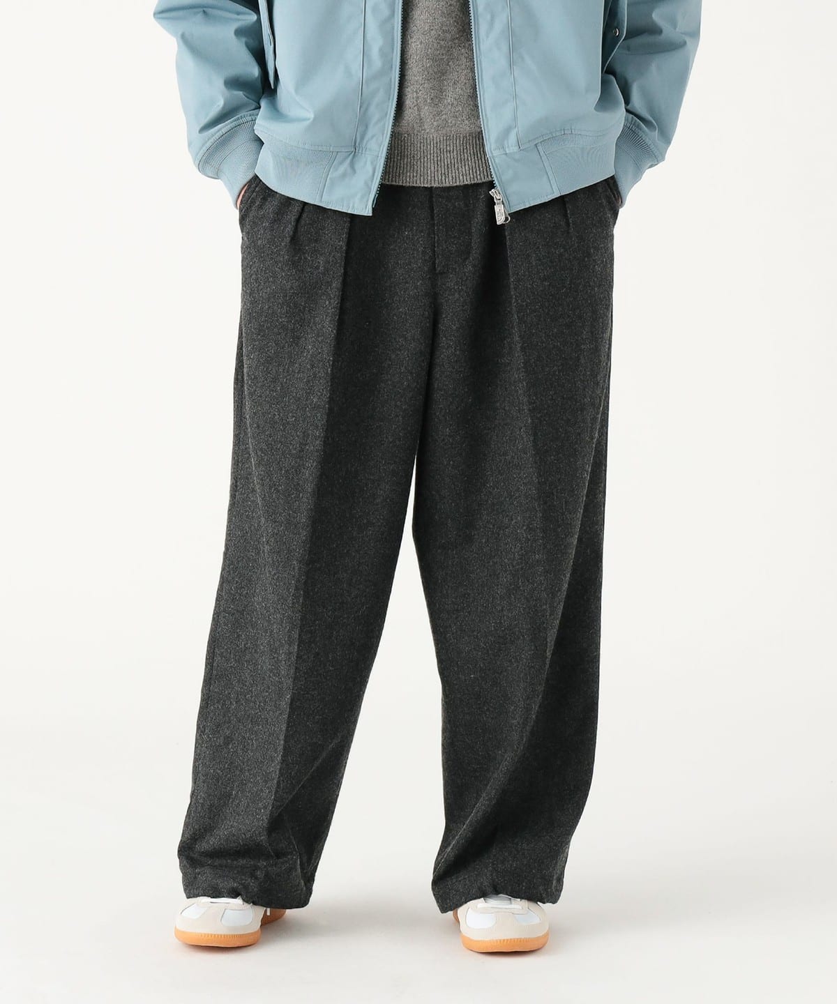 BEAMS（ビームス）フランネル ワイド スラックス（パンツ