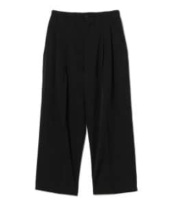 ESSAY / WOOL GABARDINE WIDE STRAIGHT TROUSERS
