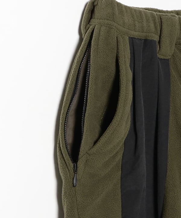 TIGHTBOOTH PRODUCTION / NYLON PANEL FLEECE BALLOON PANTS - 紅桜