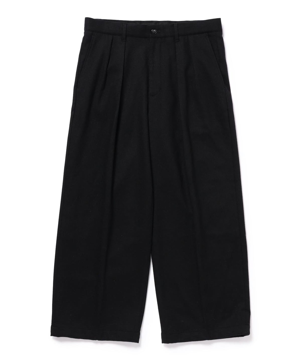 BEAMS + PLUS サマーウール ツータックワイドスラックス XL 美品 BEAMS（ビームス）フランネル ワイド スラックス（パンツ スラックス