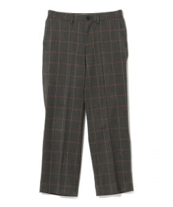 ▲BEAMS / チェック ワイド テーパード スラックス