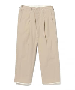 ▲URU / Cotton Pin Weather/1 Tuck Pants