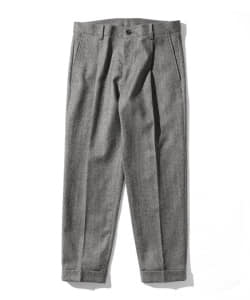 ▲BEAMS PLUS / ウール ナイロン カシミヤ 1プリーツ トラウザーズ