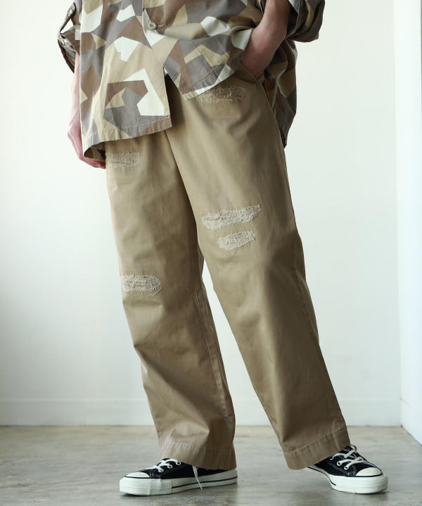 BEAMS [BEAMS] BEAMS / 修补斜纹棉布裤 (Chino Pants) 邮购 | BEAMS