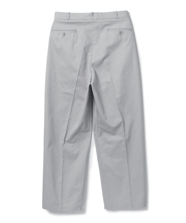 【LT/BLUE_GRY】VAPORIZE / Cotton Wide 2Pleats Pants
