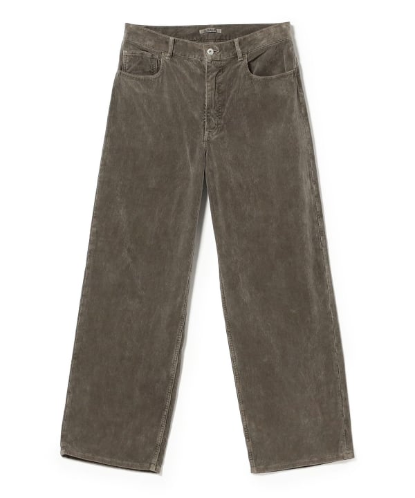 AURALEE / GARMENT-DYED FINX CORDUROY 5P WIDE PANTS