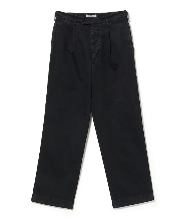 AURALEE / GARMENT-DYED FINX CHINO ONE-TUCK WIDE PANTS