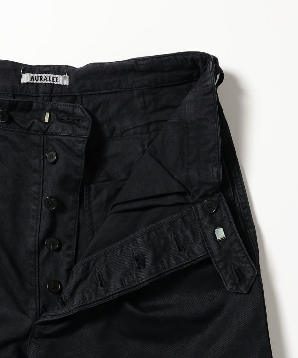 AURALEE / GARMENT-DYED FINX CHINO ONE-TUCK WIDE PANTS