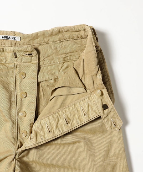 AURALEE / GARMENT-DYED FINX CHINO ONE-TUCK WIDE PANTS
