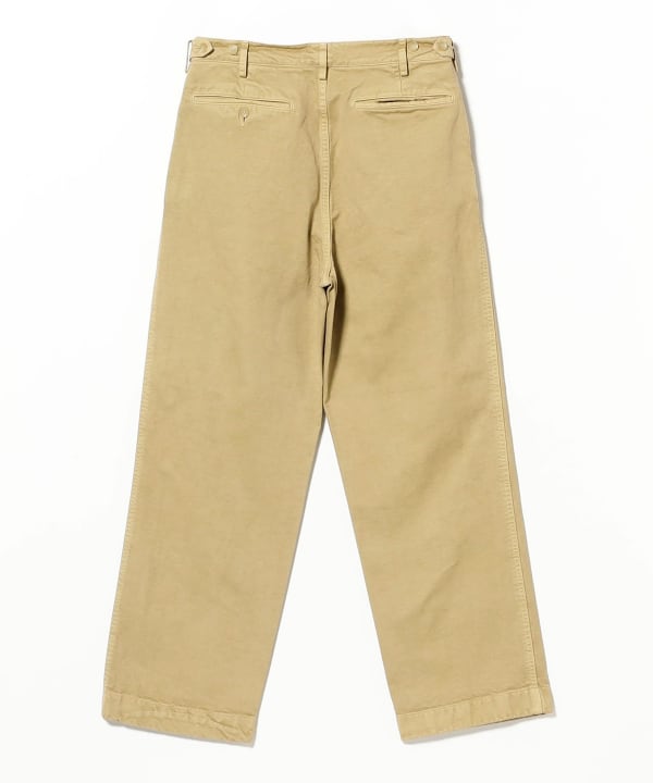 AURALEE / GARMENT-DYED FINX CHINO ONE-TUCK WIDE PANTS